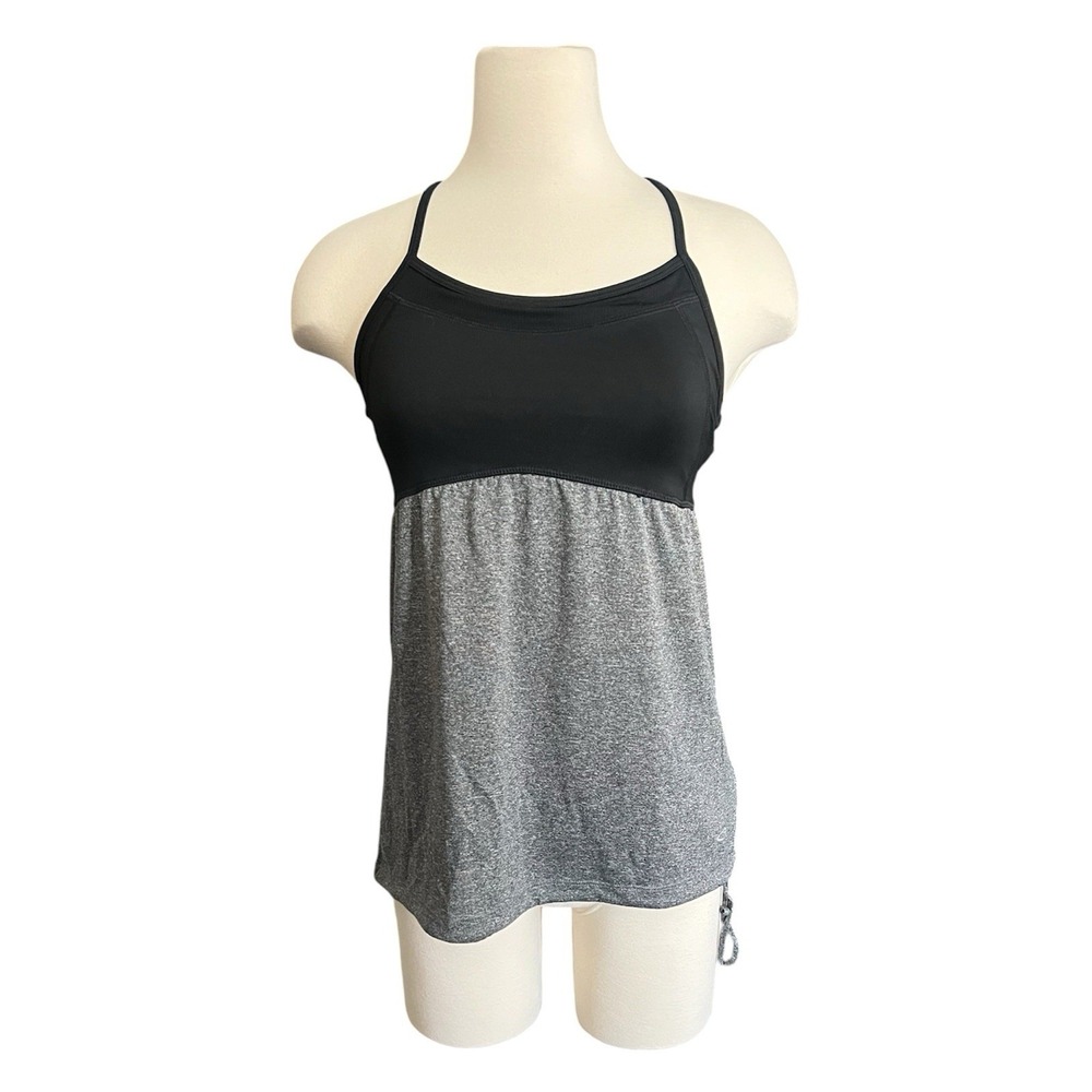 C9 Champion Womens S Empire Waist Babydoll Workout Tank Top Drawstring Hem